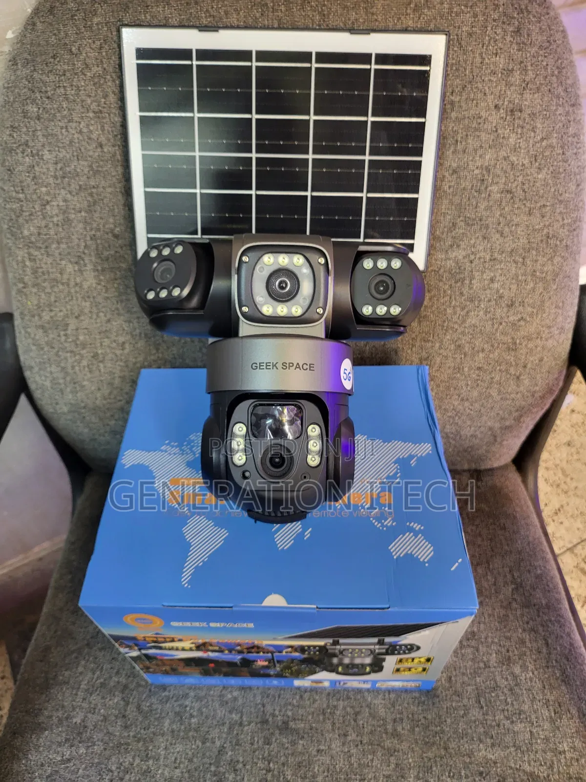 Real 3 Lens 4g Solar Camera- 15mp Ultra Hd- Night Vision