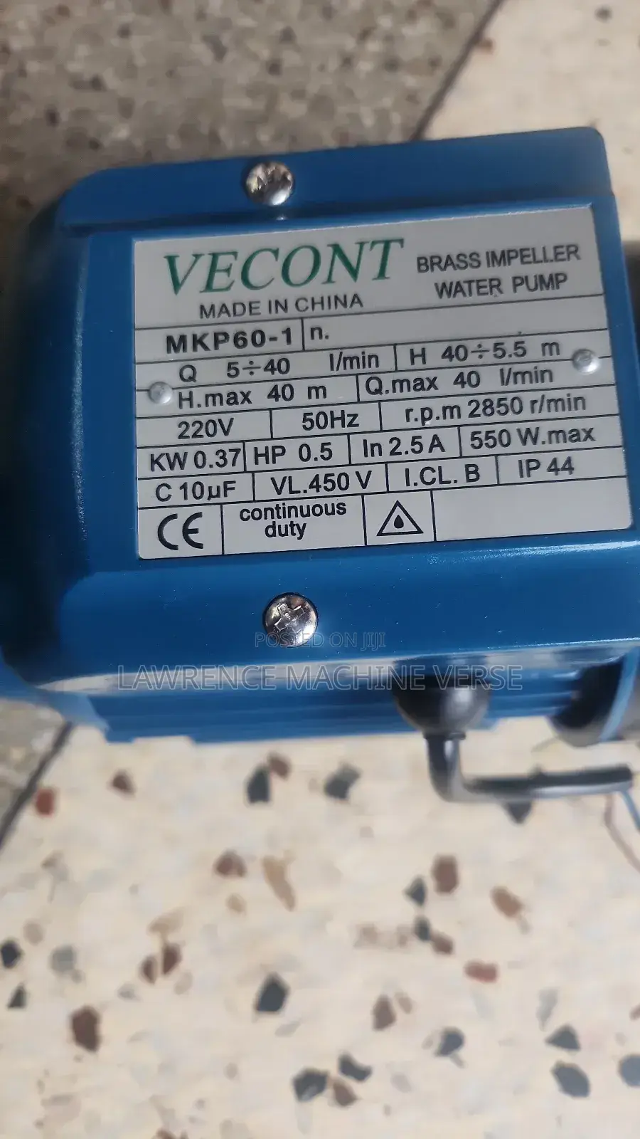 Pressure Booster Water Pump 40m Surface