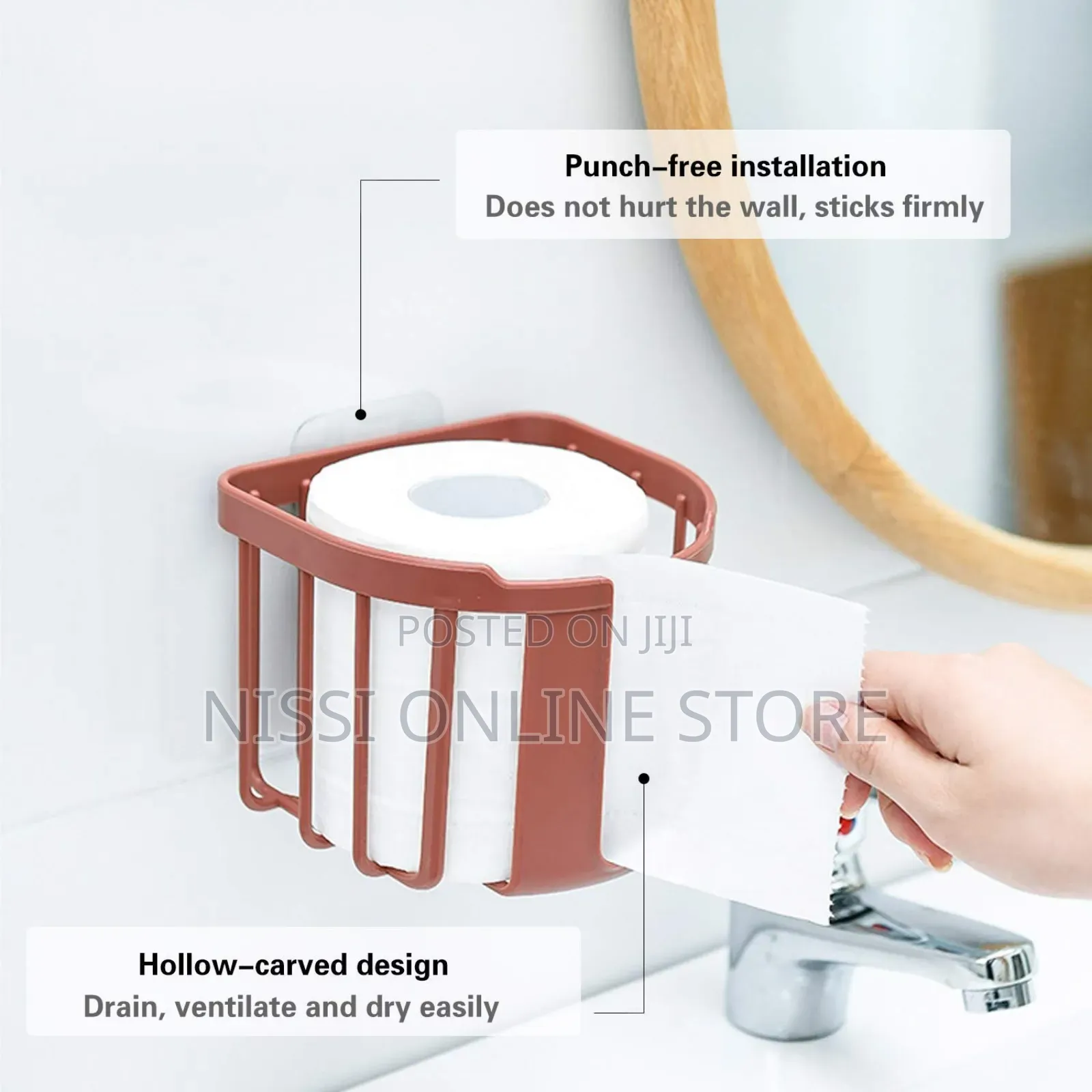 Wall Mounted Plastic Toilet Paper Holder