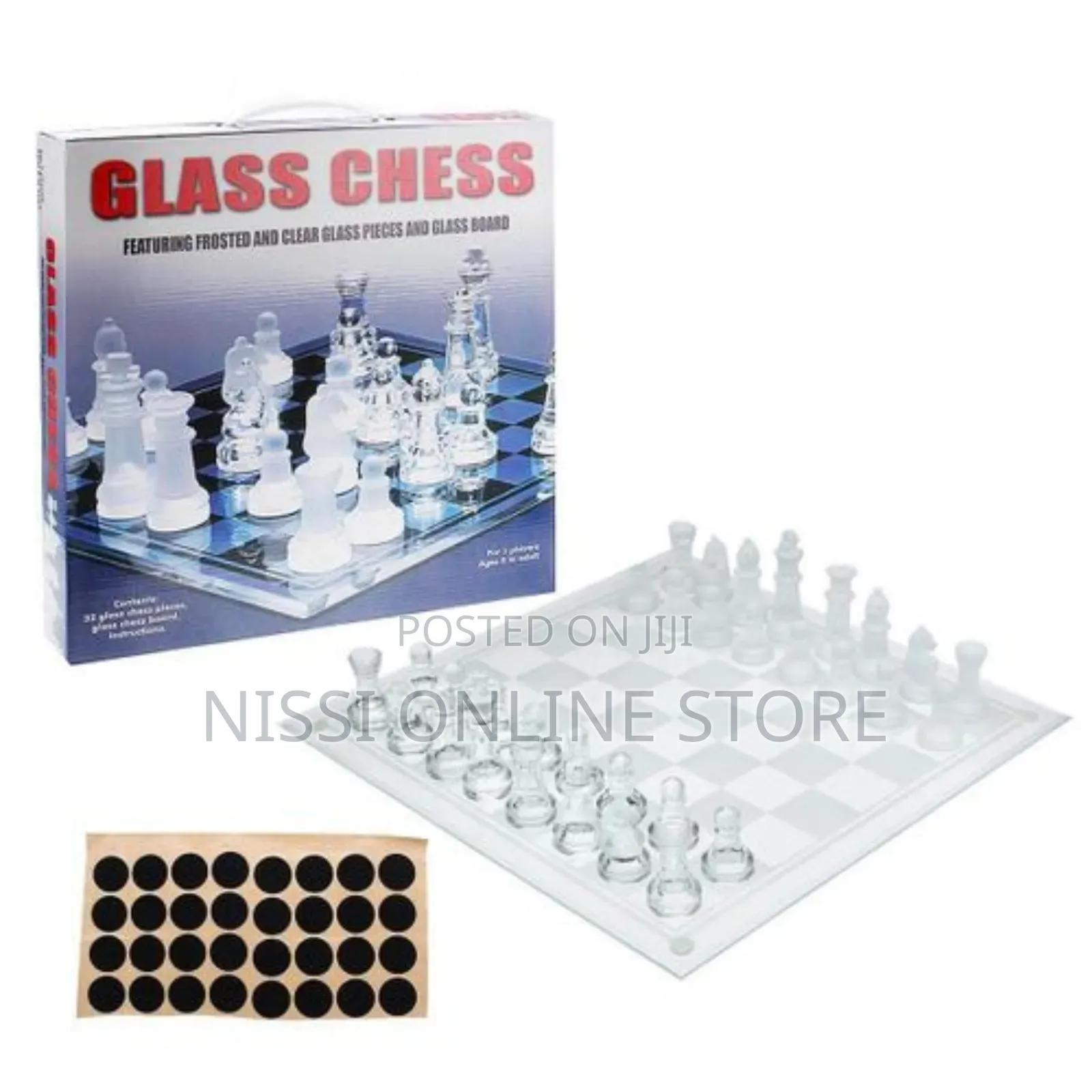 Large Glass Chess Set