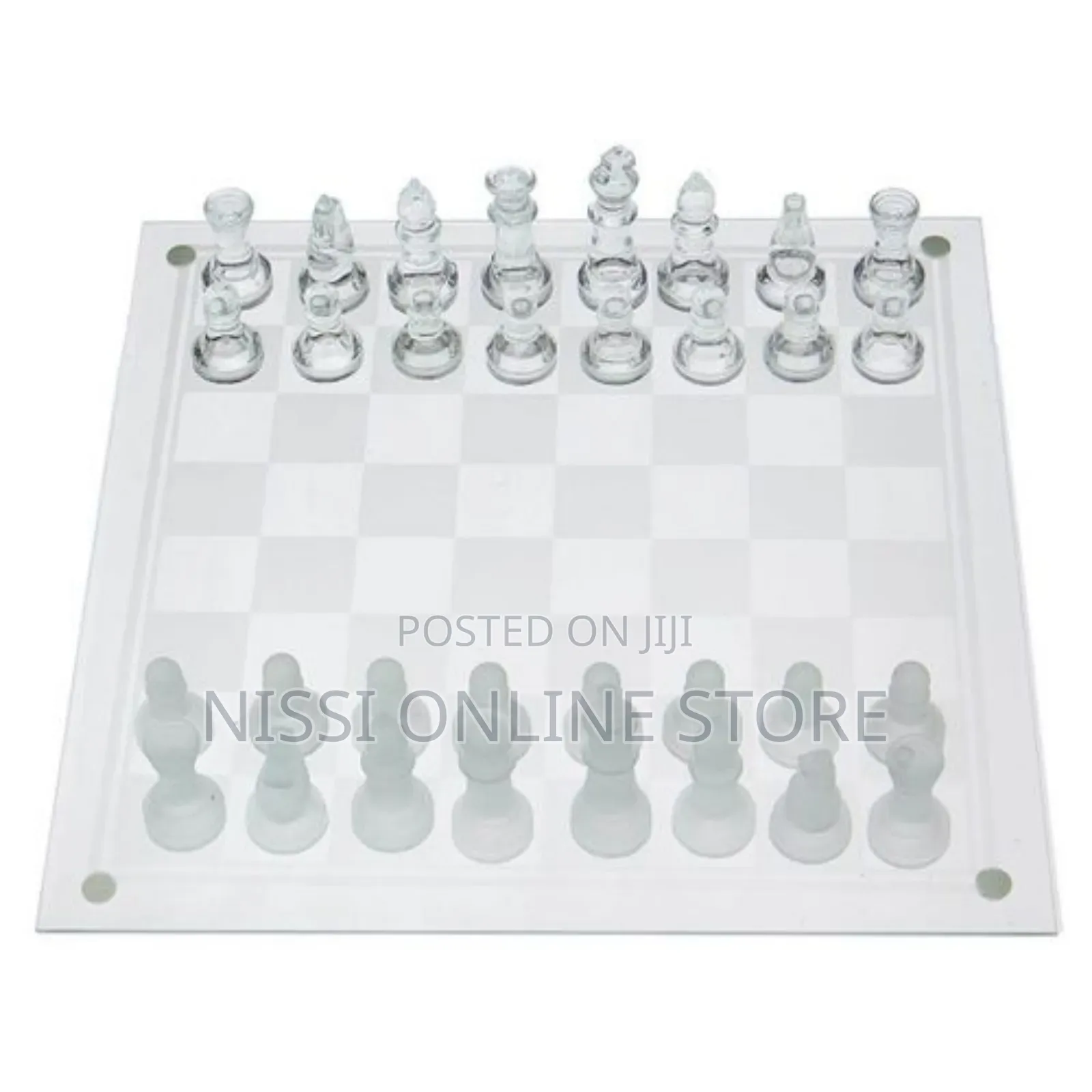 Large Glass Chess Set