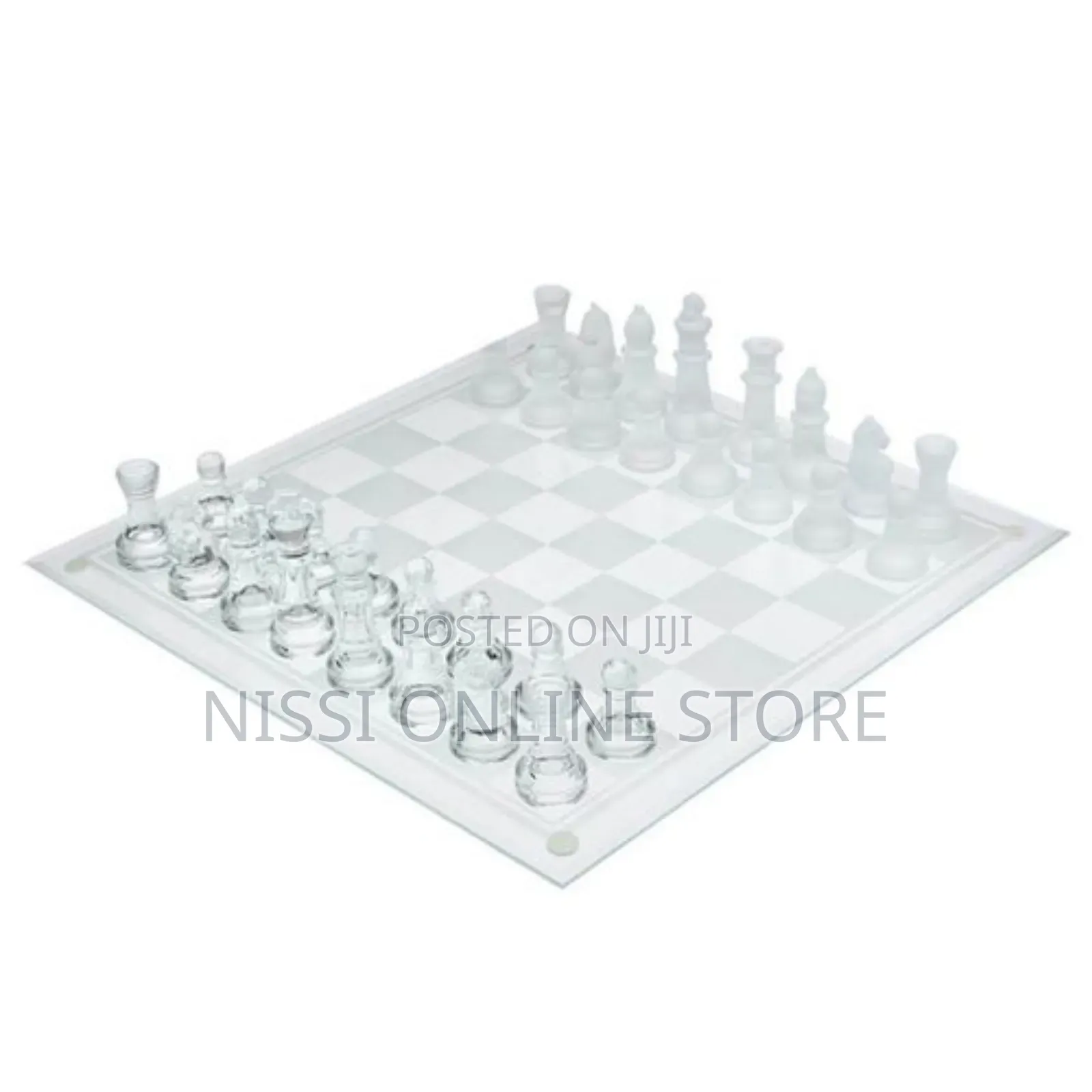 Large Glass Chess Set
