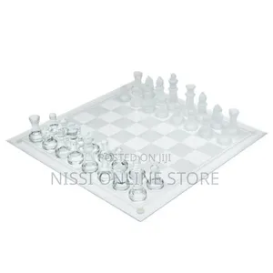 Large Glass Chess Set