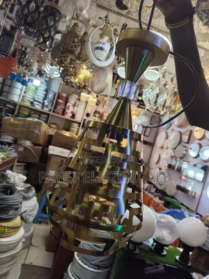 Silver and Gold Pendant Lamp Holder