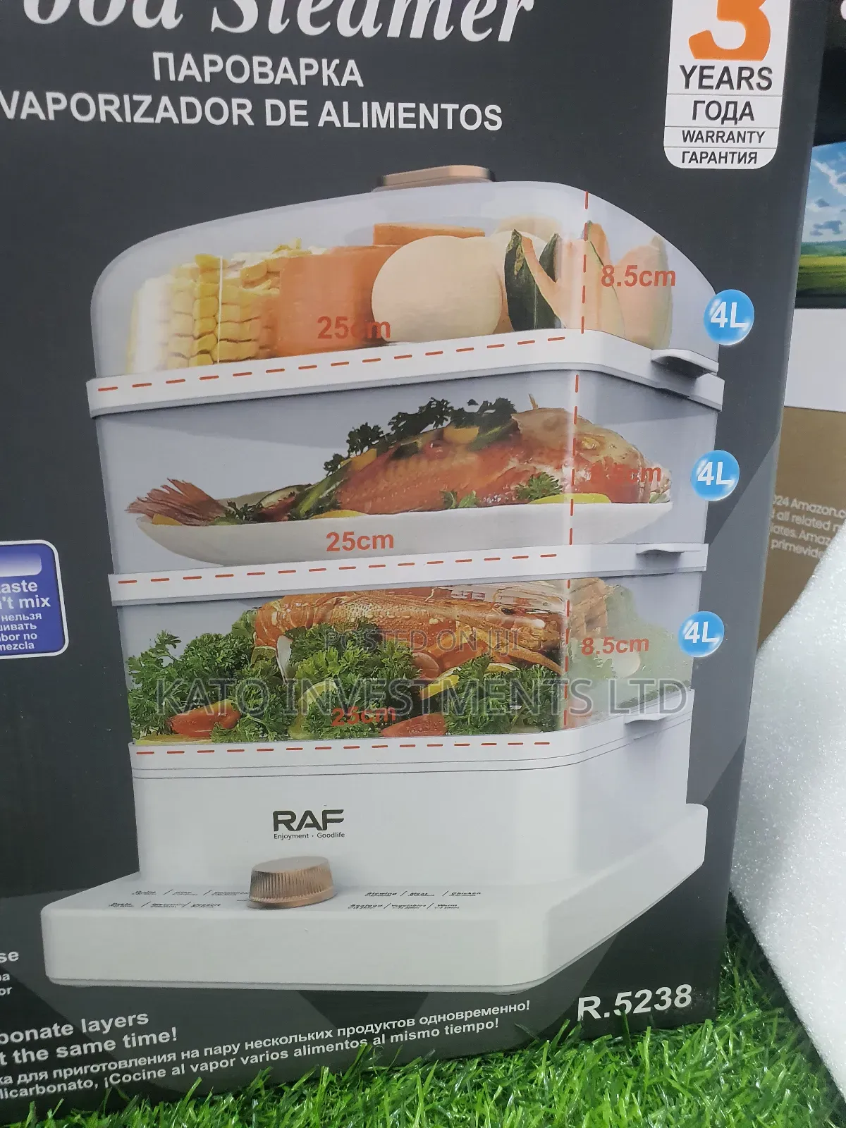 Raf Food Steamer R.5238 (3years Warranty)