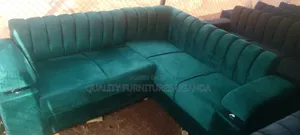 Heavy Fabric Green Sofa Set