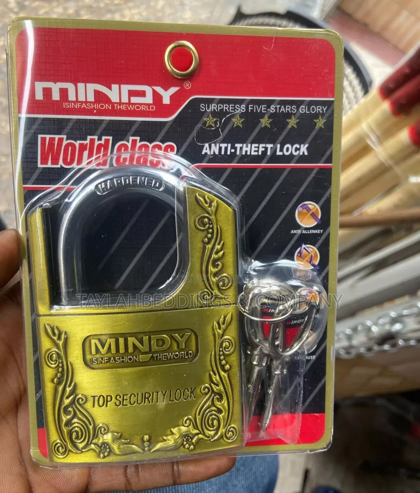 Mindy Heavy-Duty Shrouded Padlock for Outdoor Security