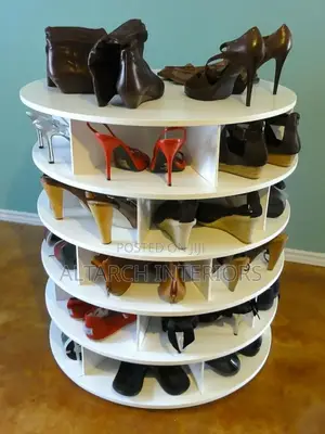 White Rolling Shoerack With Enough Storage