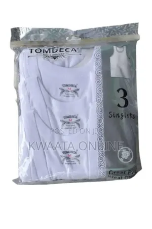 Tomdeca Original Mens Vests 3pcs Pure Cotton