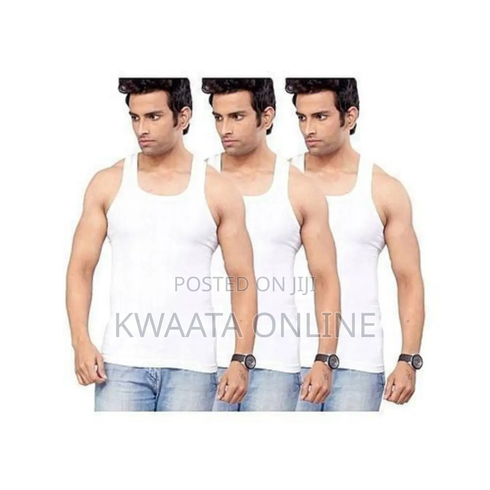 Tomdeca Original Mens Vests 3pcs Pure Cotton