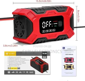 12v/6a Battery Charger –For Car Solar Use (Agm/Gel/Wet)