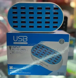 Usb Charging Station 30 Ports-Blue