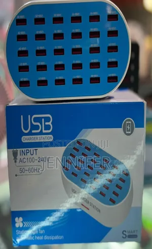 Usb Charging Station 30 Ports-Blue