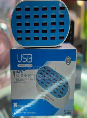 Usb Charging Station 30 Ports-Blue