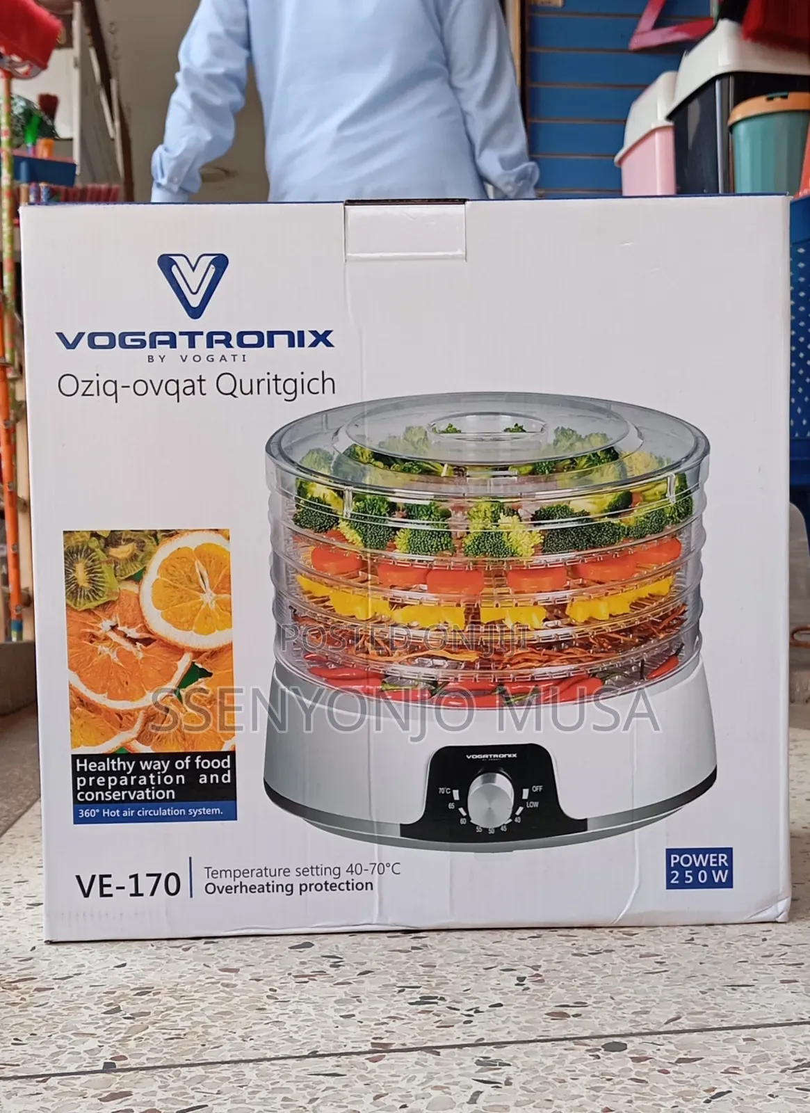 Vogatronix 6 Layer Food Dehydrator - Fruit Vegetable Dryer