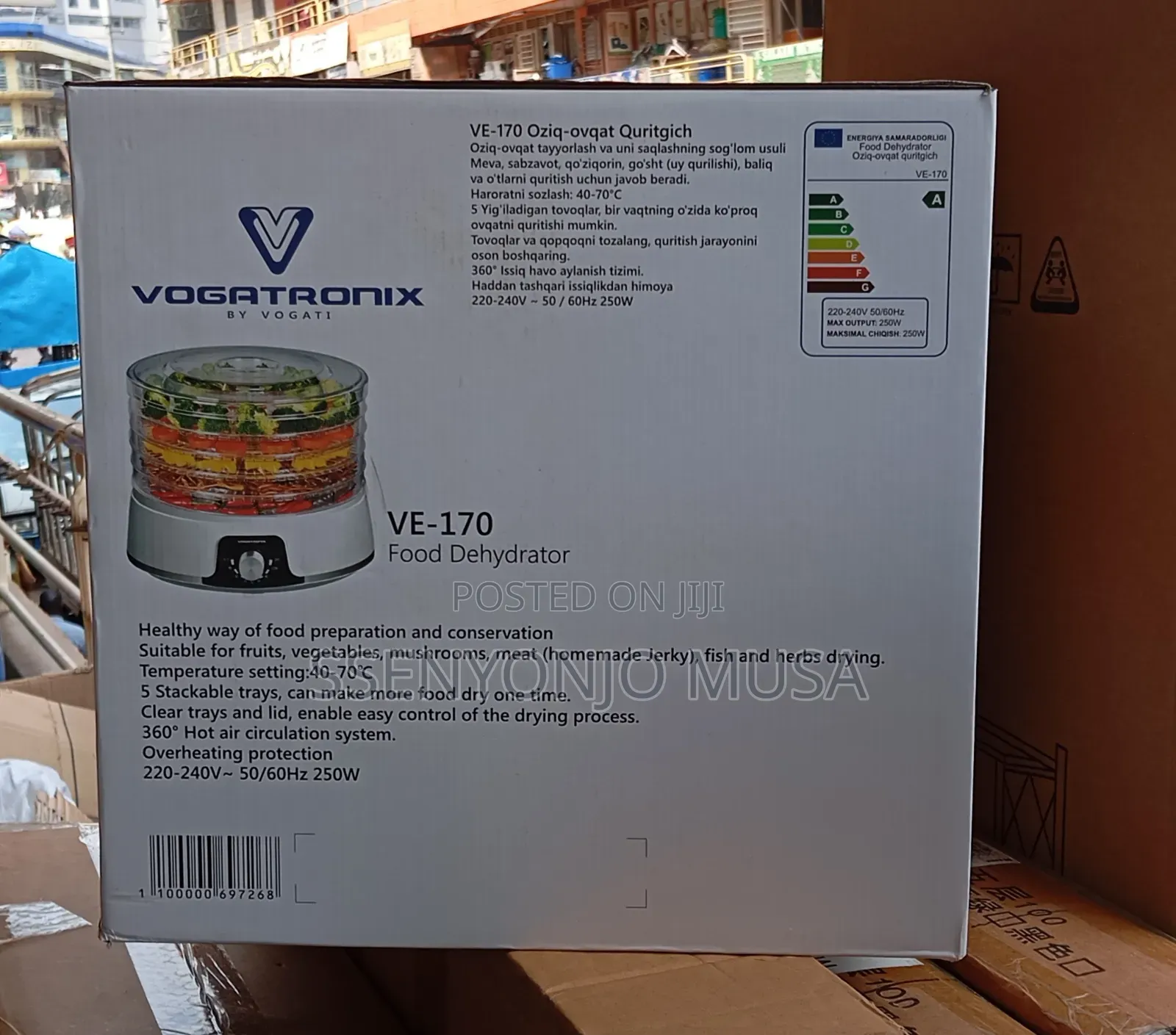 Vogatronix 6 Layer Food Dehydrator - Fruit Vegetable Dryer