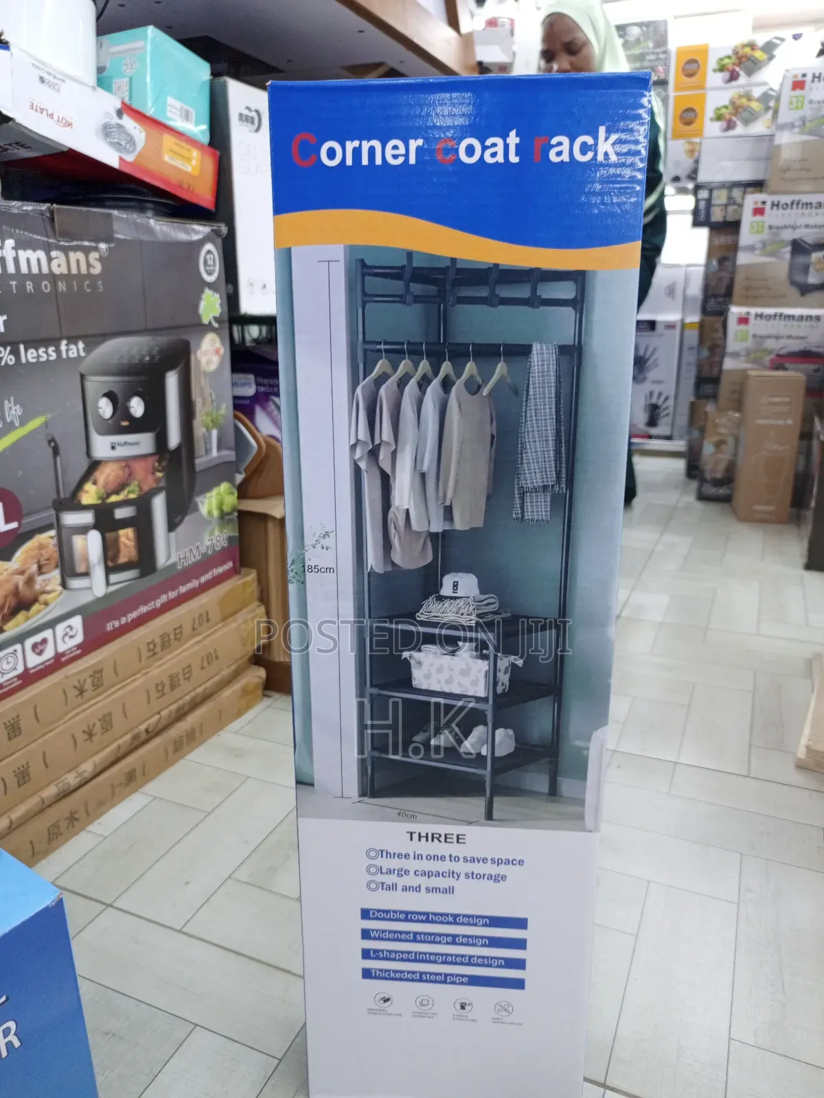 Multi-Function Corner Coat Rack