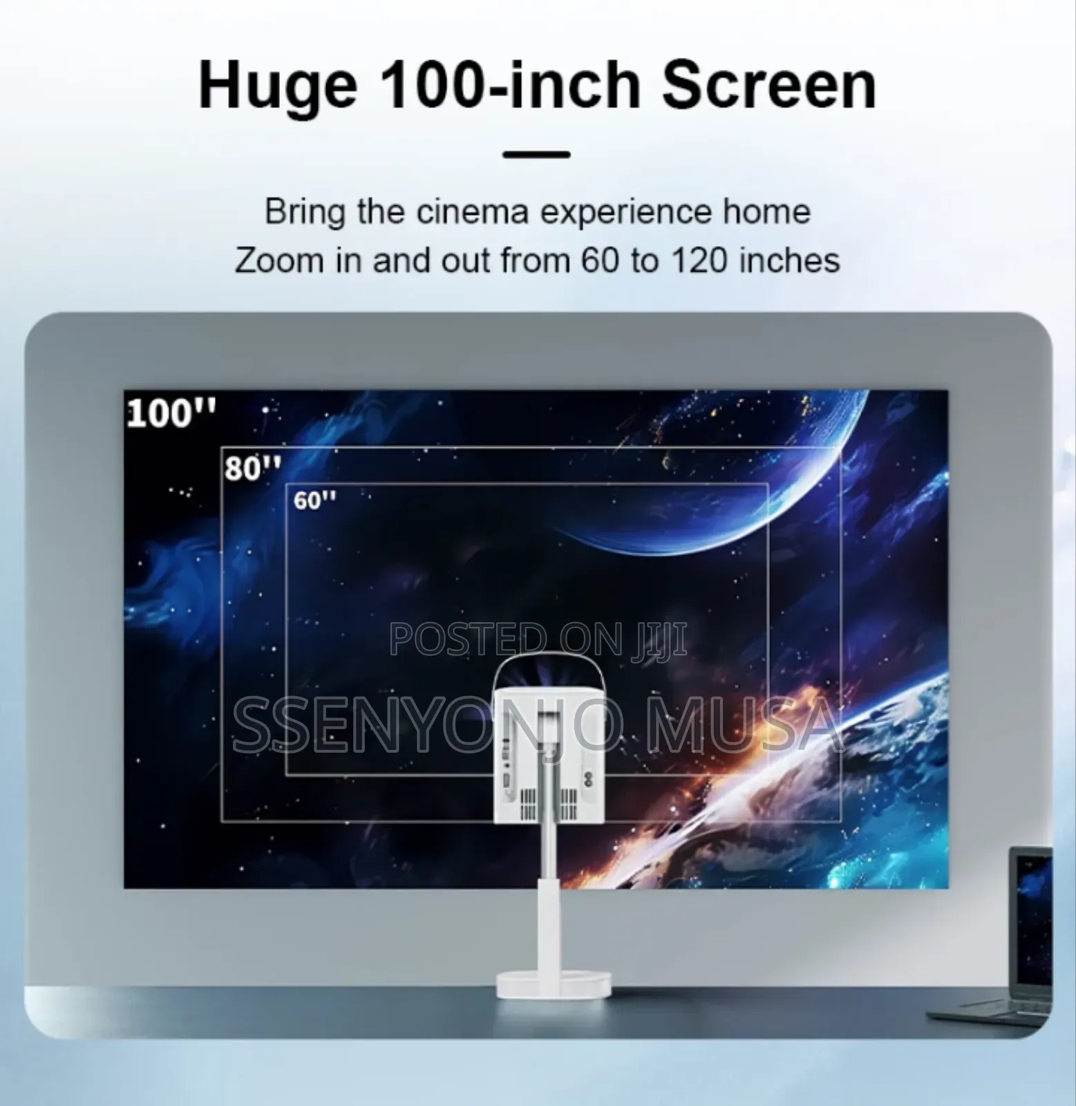 1080p Portable Android Projector With Wifi-Bt Hdmi -260 Ansi