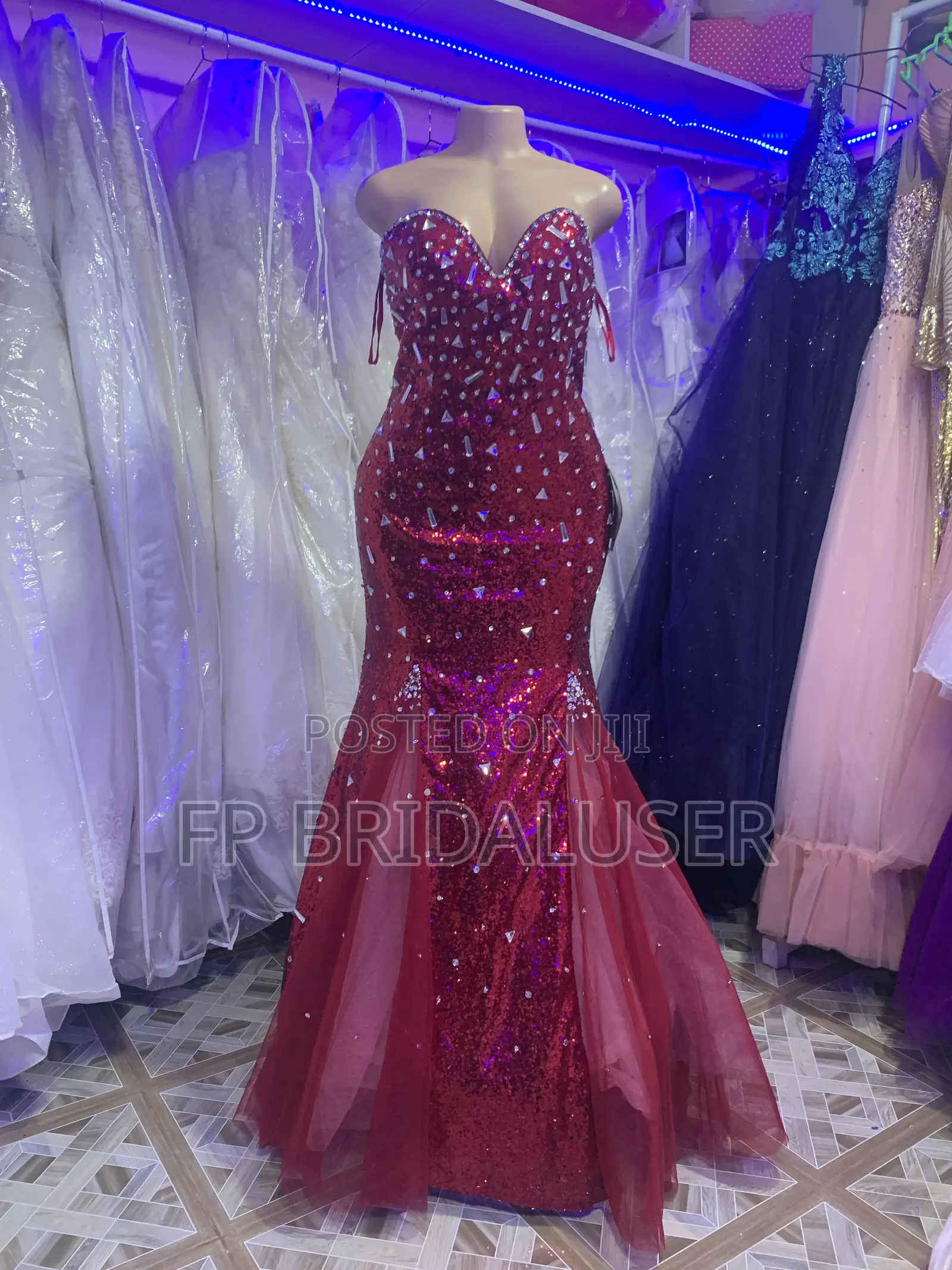 New Collection Maroon With Pearls Changing Dress for Hire