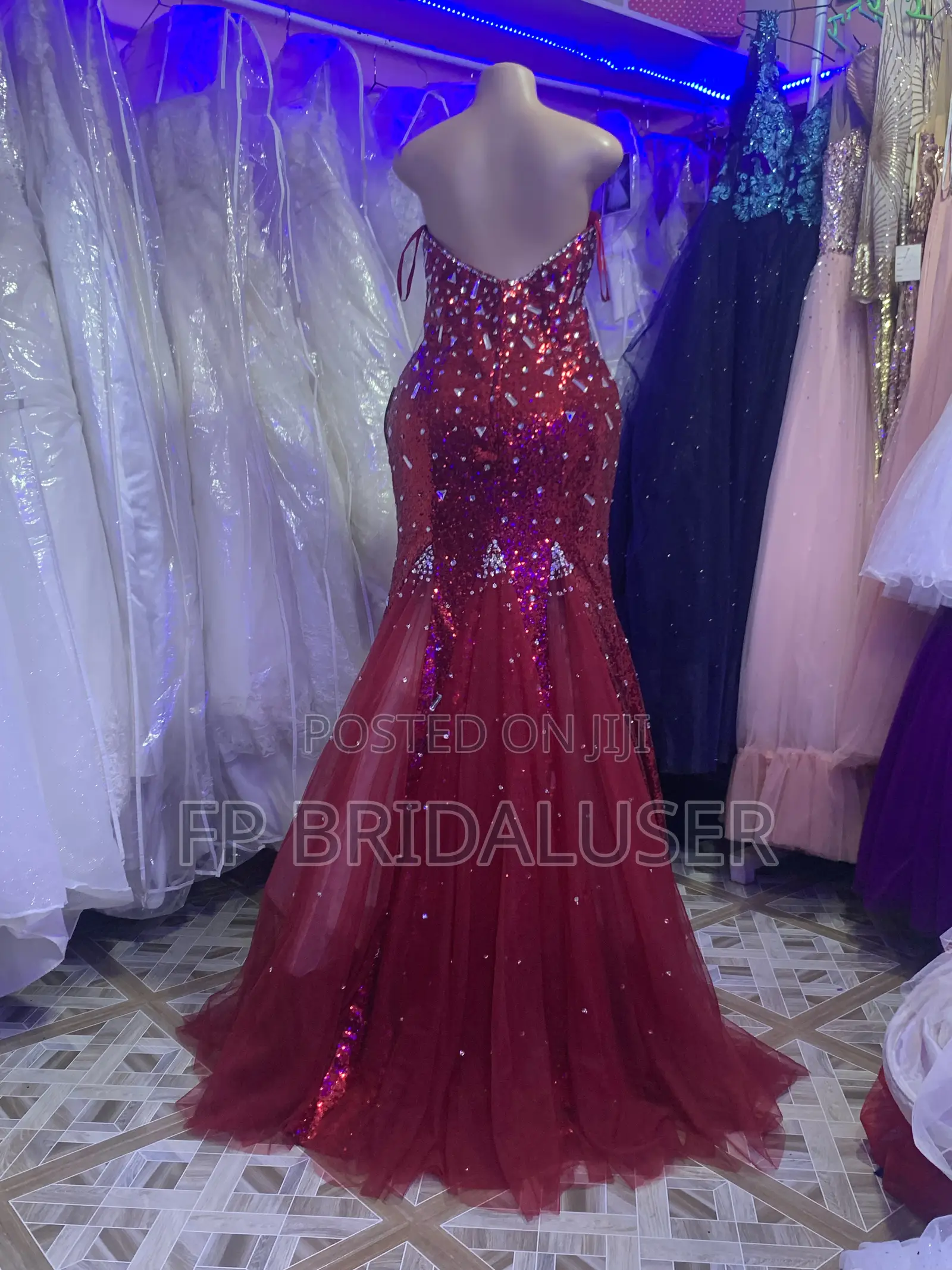 New Collection Maroon With Pearls Changing Dress for Hire
