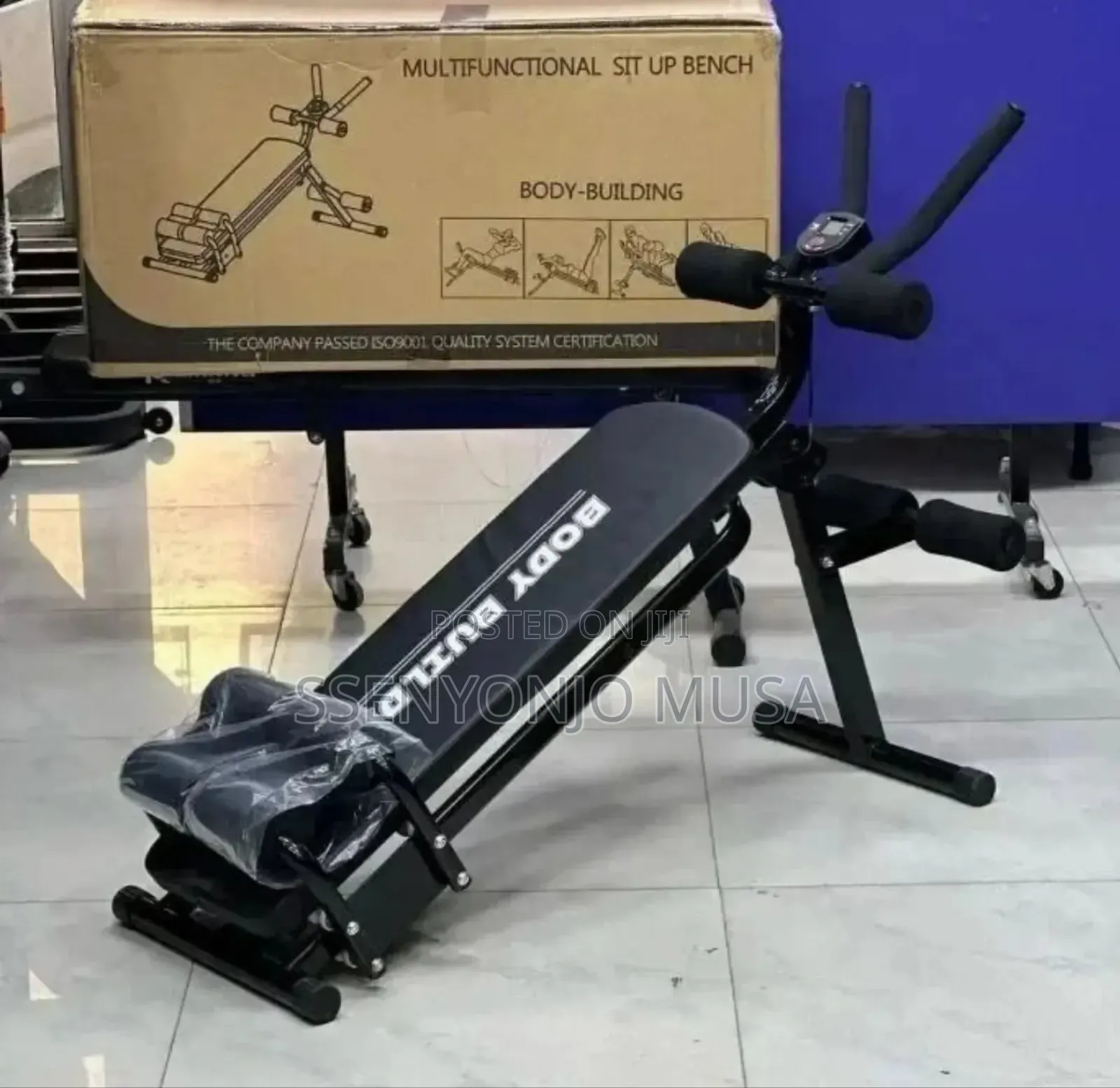 Adjustable Abdominal Bench for Home Gym - Foldable Durable