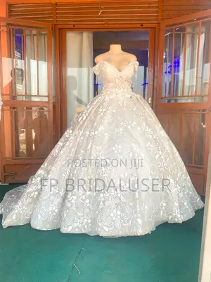 New Collection Wedding Gown With Silver and Off Shoulder