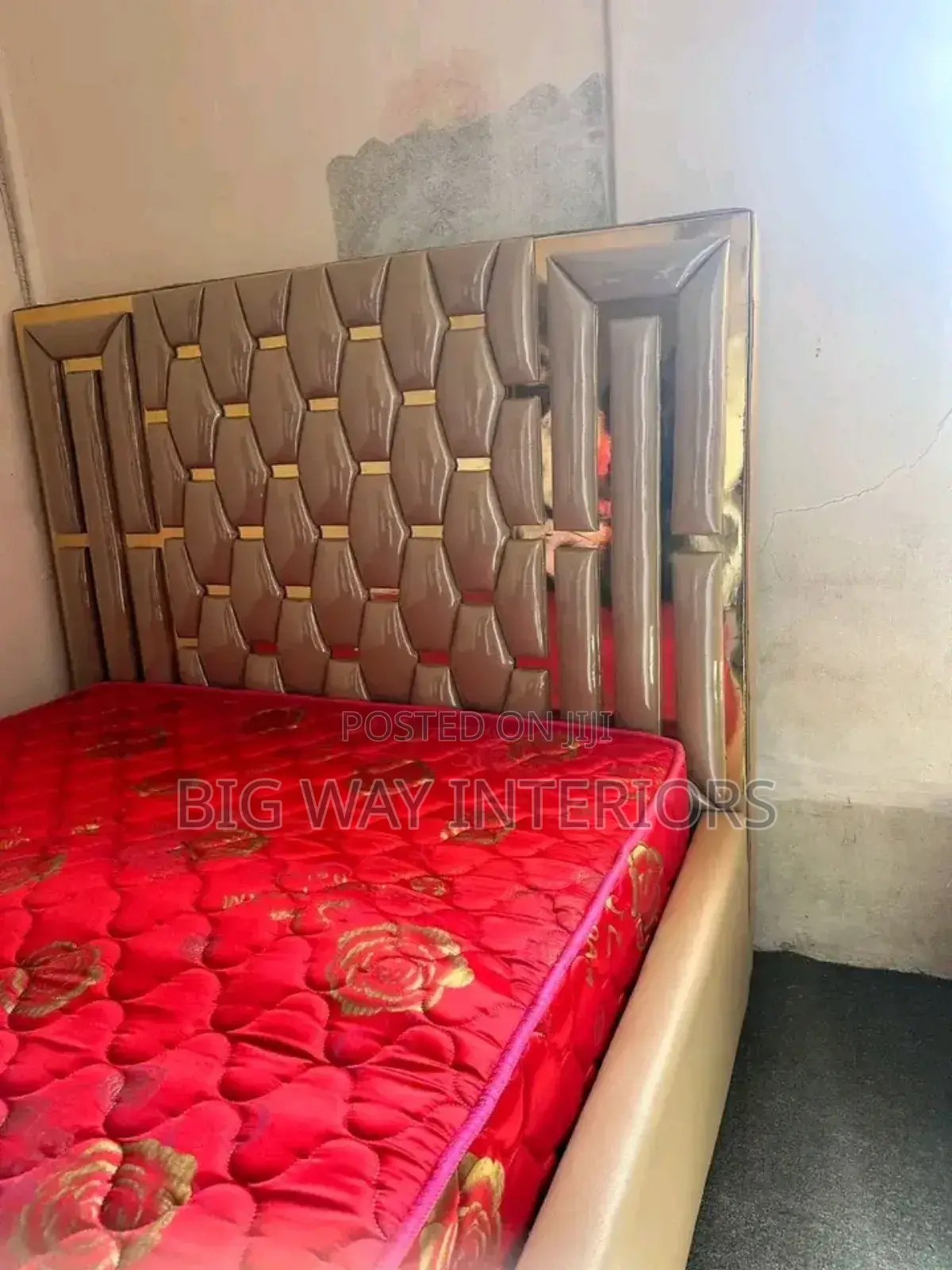 5by6 Bed/Geometric Cream 5*6 Bed