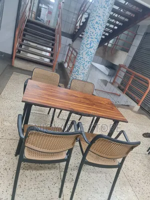 Chairs Plastic and Wooden Table Brand New
