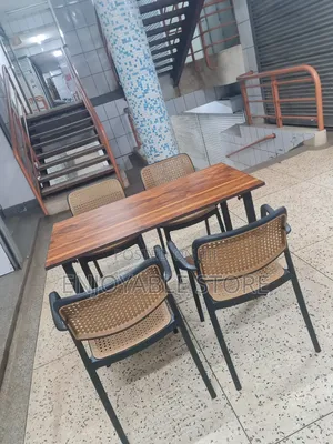 Chairs Plastic and Wooden Table Brand New