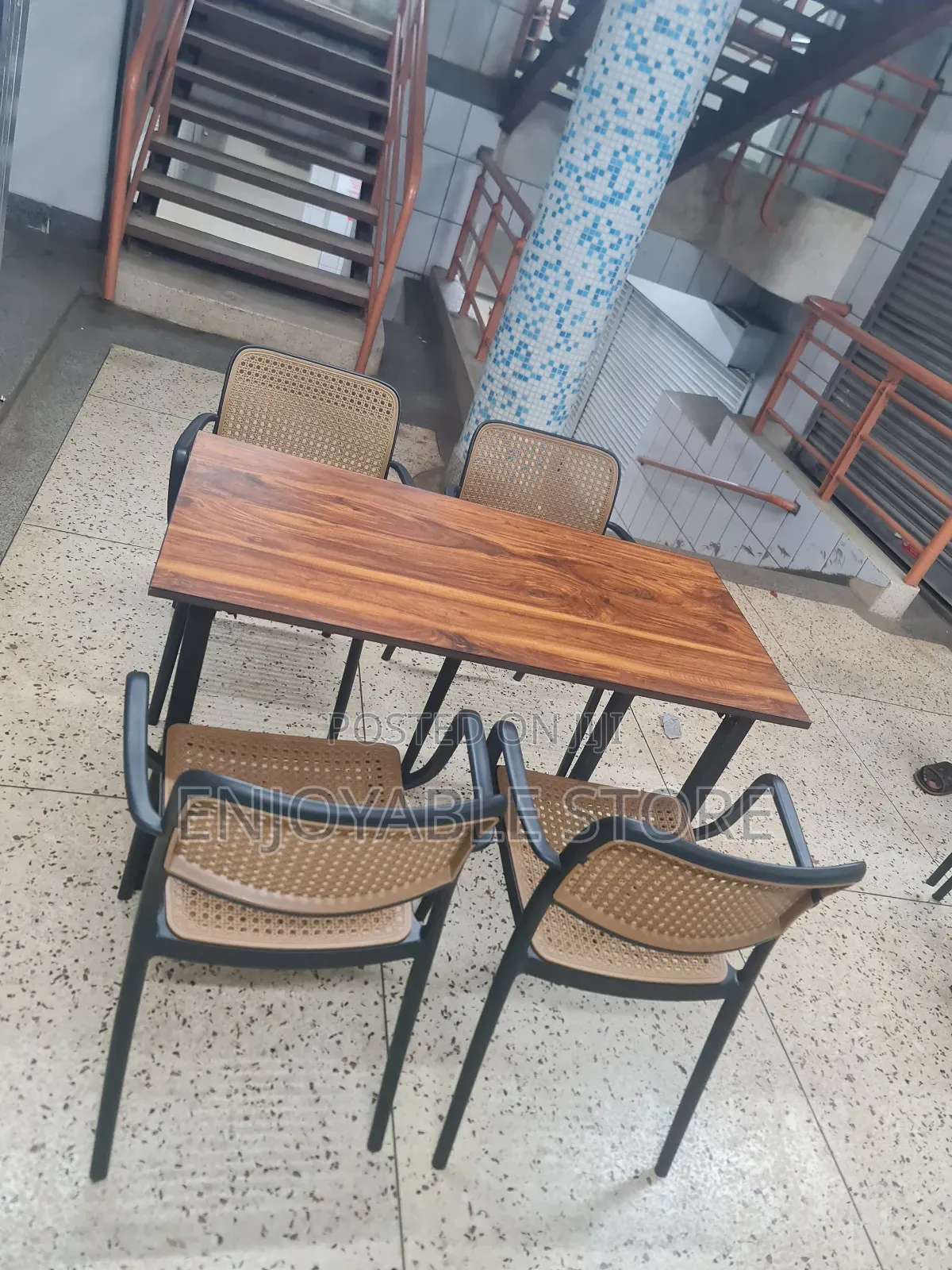 Chairs Plastic and Wooden Table Brand New