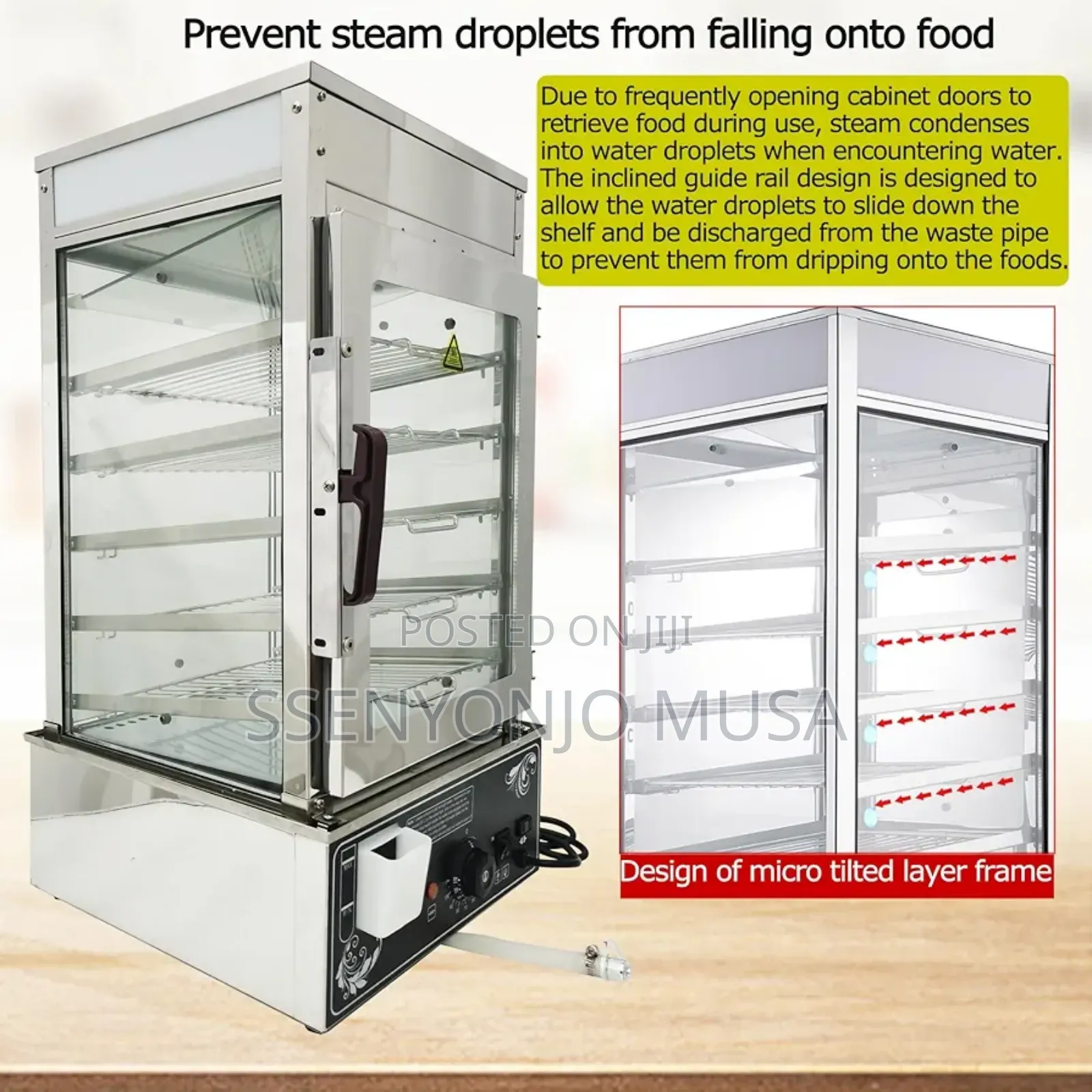 Commercial Bun Steamer - 5-Layer Electric Food Warmer.
