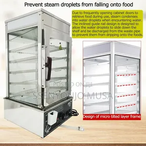 Commercial Bun Steamer - 5-Layer Electric Food Warmer.