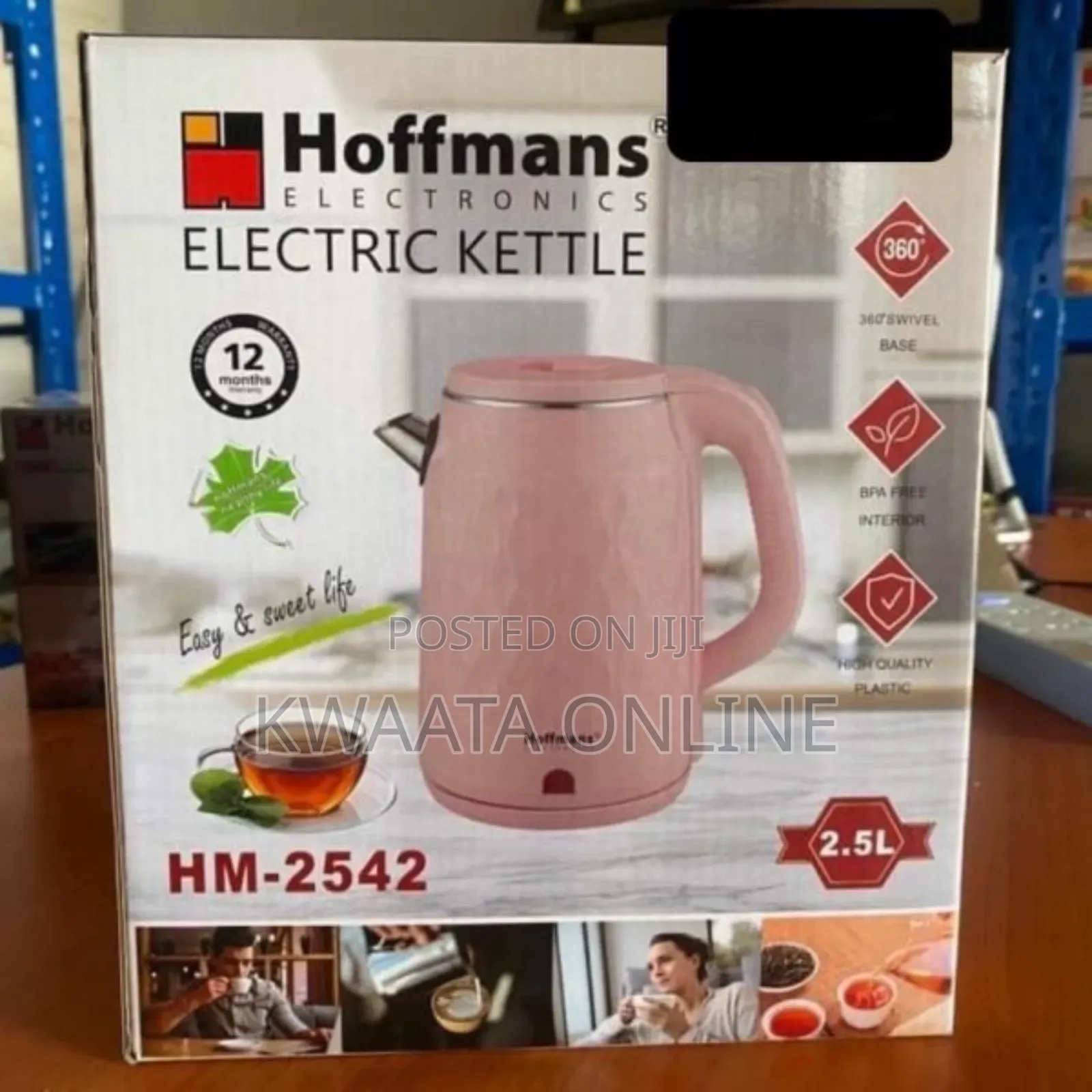 Hoffmans, Hm-2542, Thermal Electric Kettle, 2.5ltr, 2000w