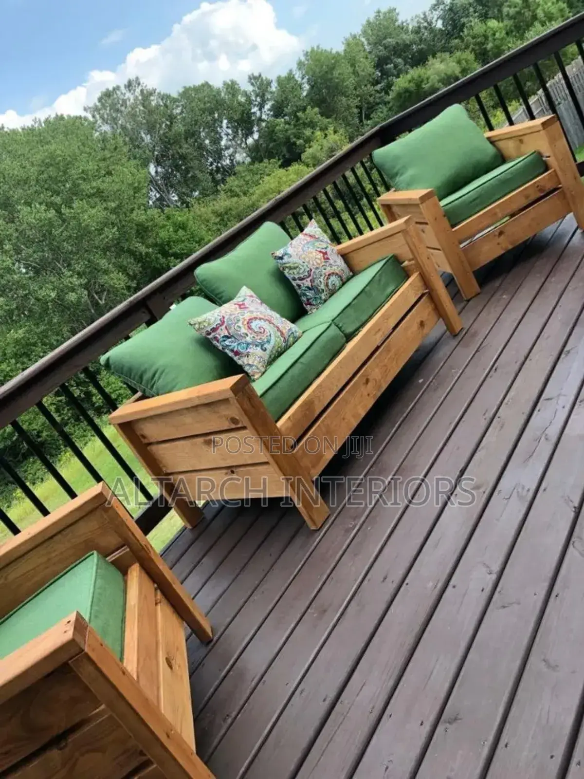 2 and Single Seaters Wooden Balcony Sofas