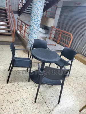 Easy Plastic Chairs and Table (Bar)