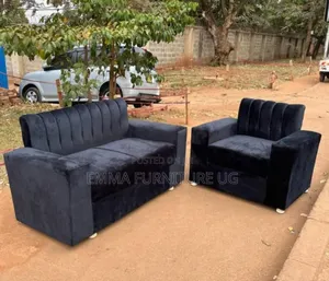 Photo - Sofa Set Two Seater and Single Seater in Black