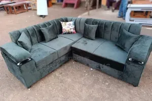 Photo - Mini L Shape Sofa Set / L Shape Sofa