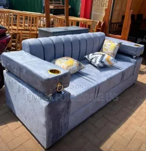 Photo - Three Seater Sofa in Gray Colour