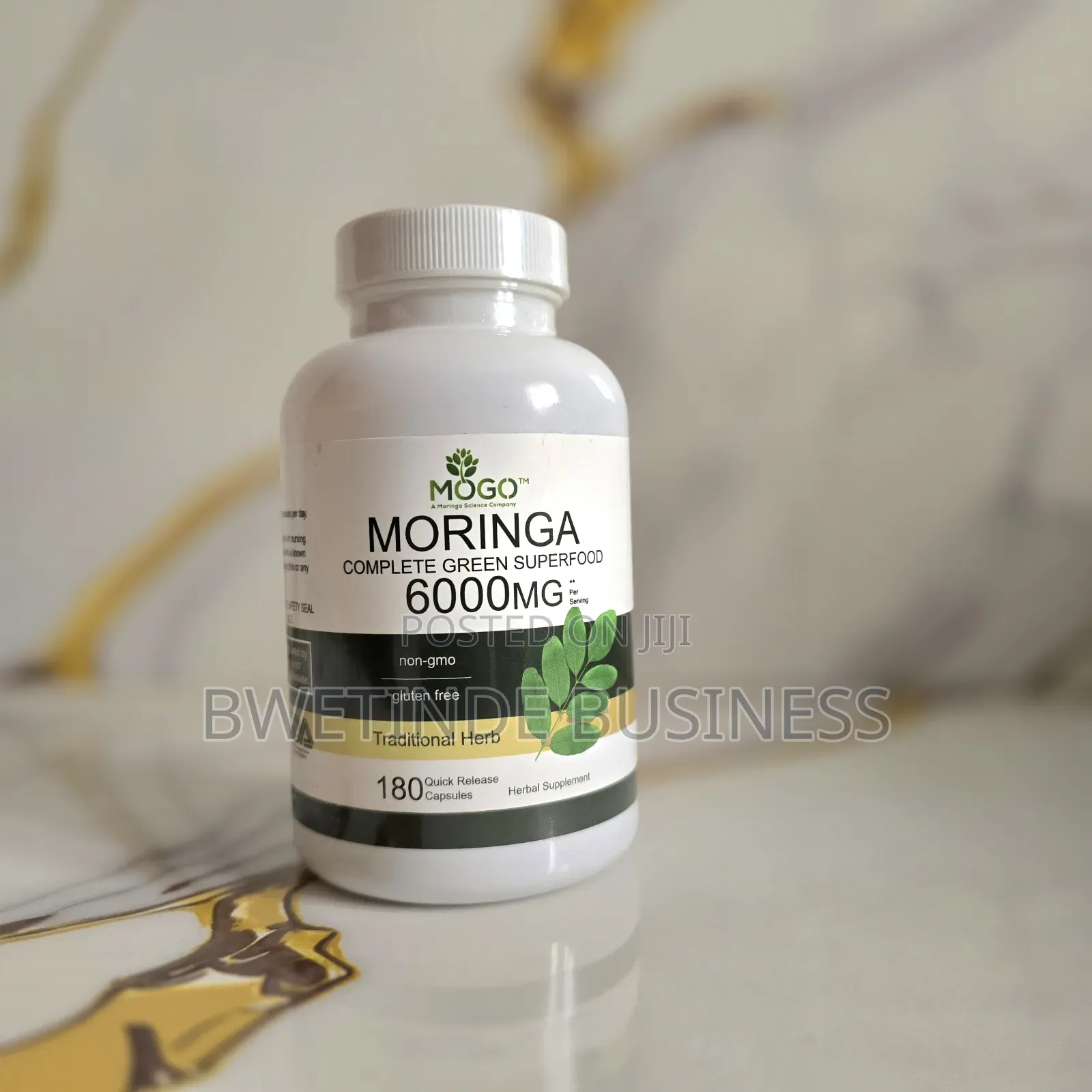 Organic Moringa Powder Capsules,180 Capsules