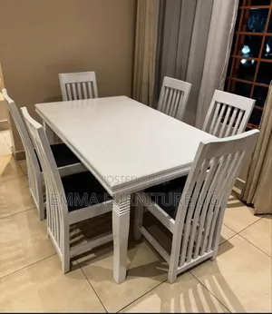 Photo - 6 Seater White Dining Set