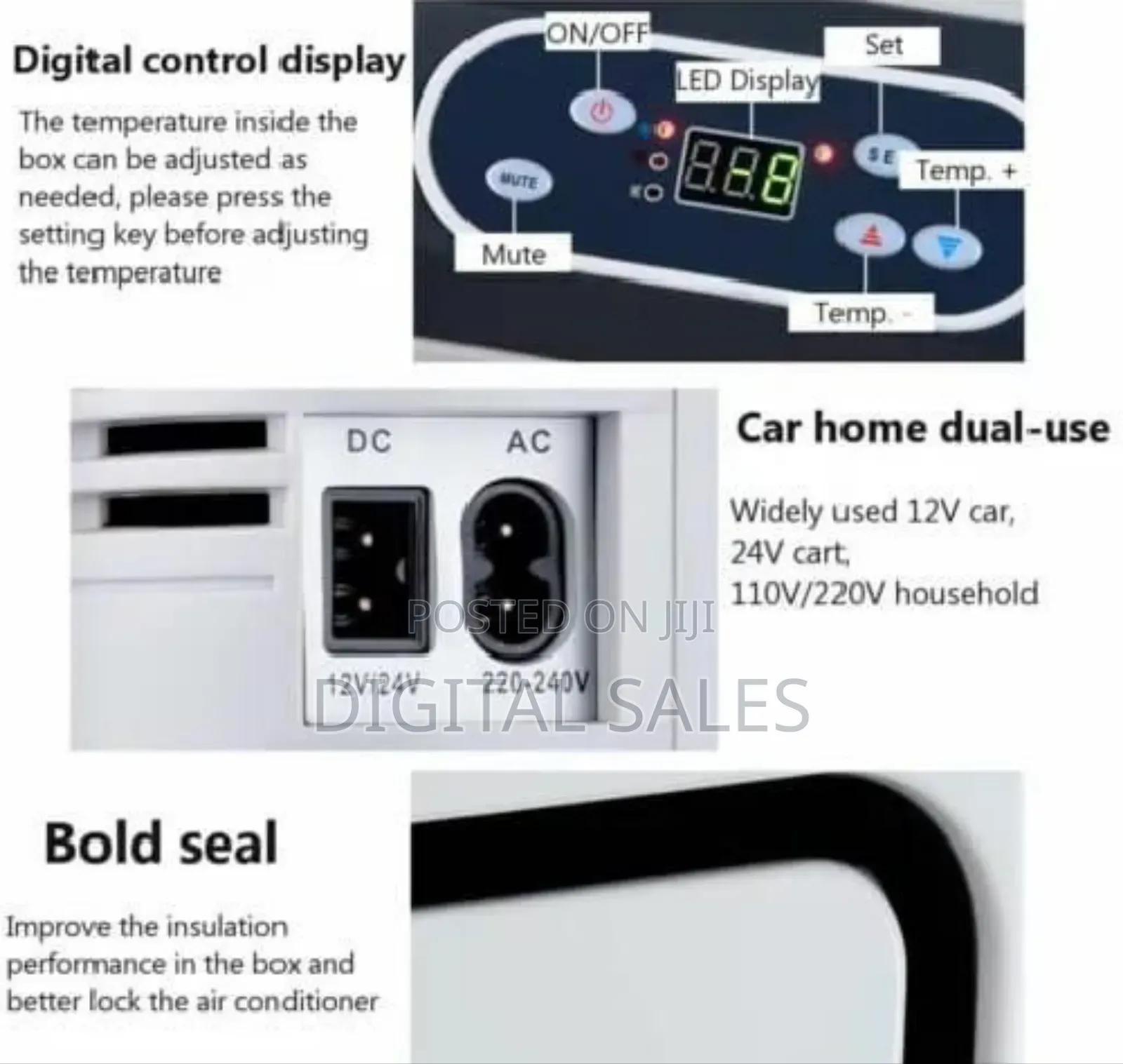 Portable Refrigerator,Hot And Cold-white