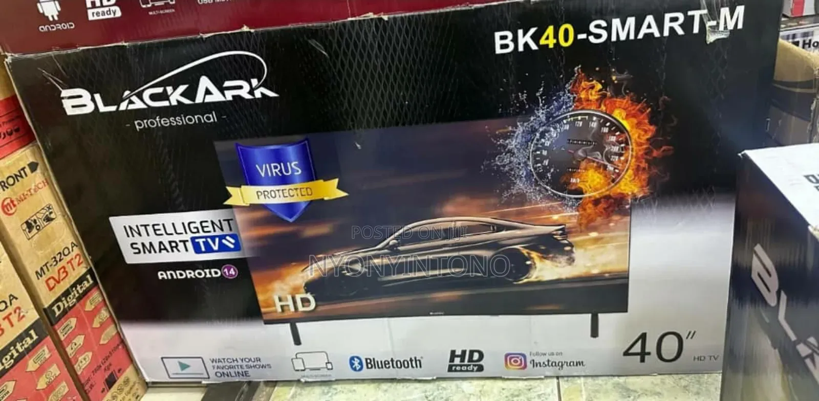 Black Ark 40" Smart Android Plus Bluetooth Tv.