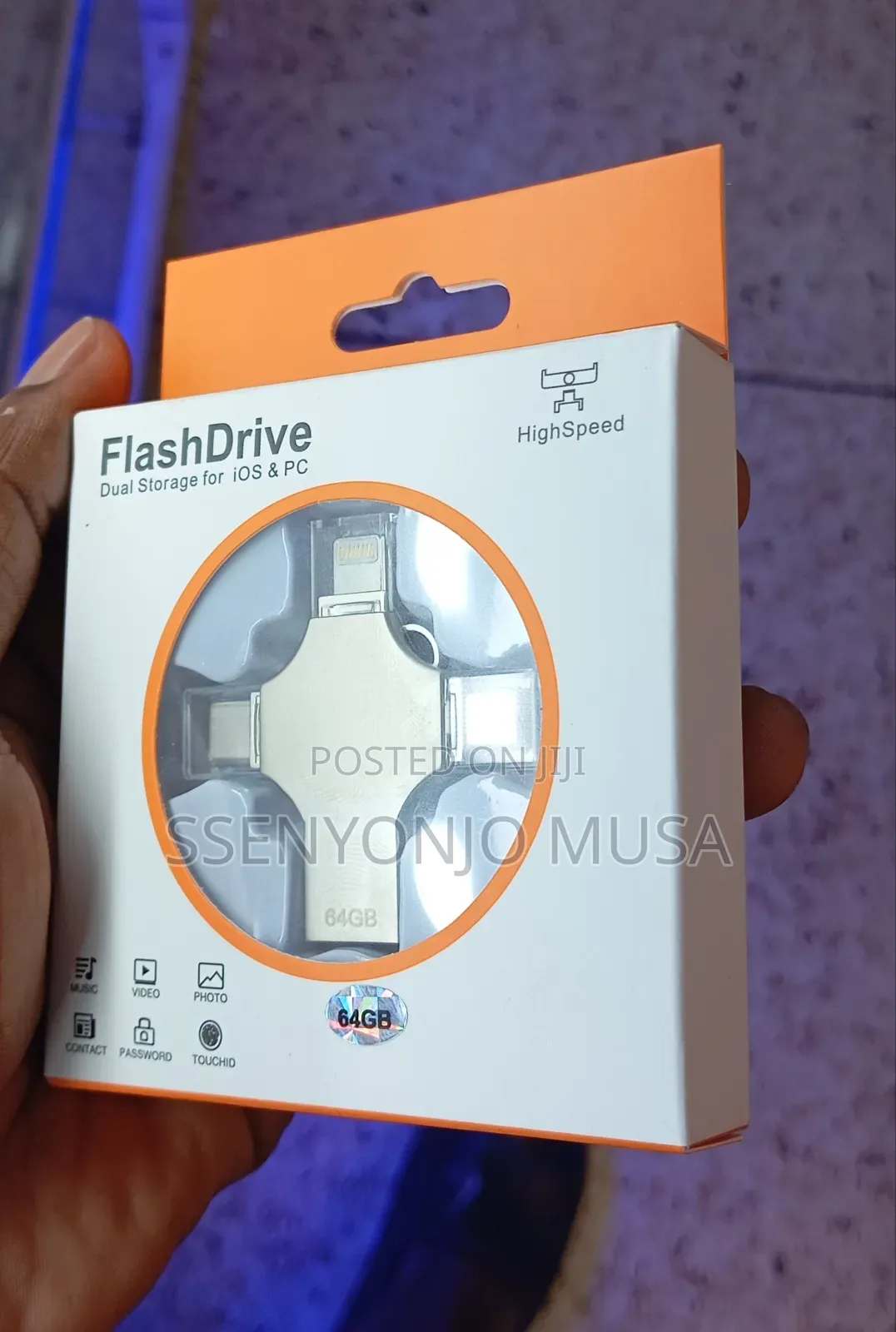 64gb 4in1 Flash Drive for Ios Pc -High-Speed Data Transfer