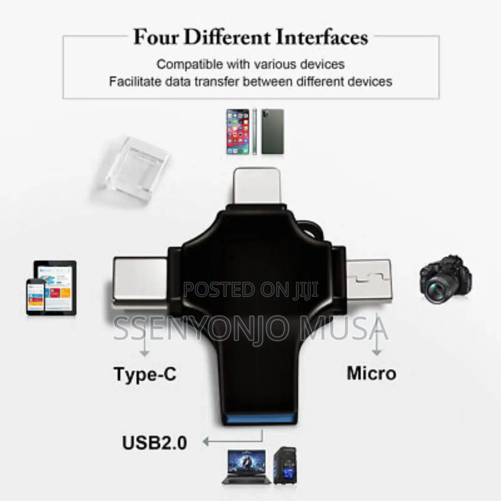 64gb 4in1 Flash Drive for Ios Pc -High-Speed Data Transfer