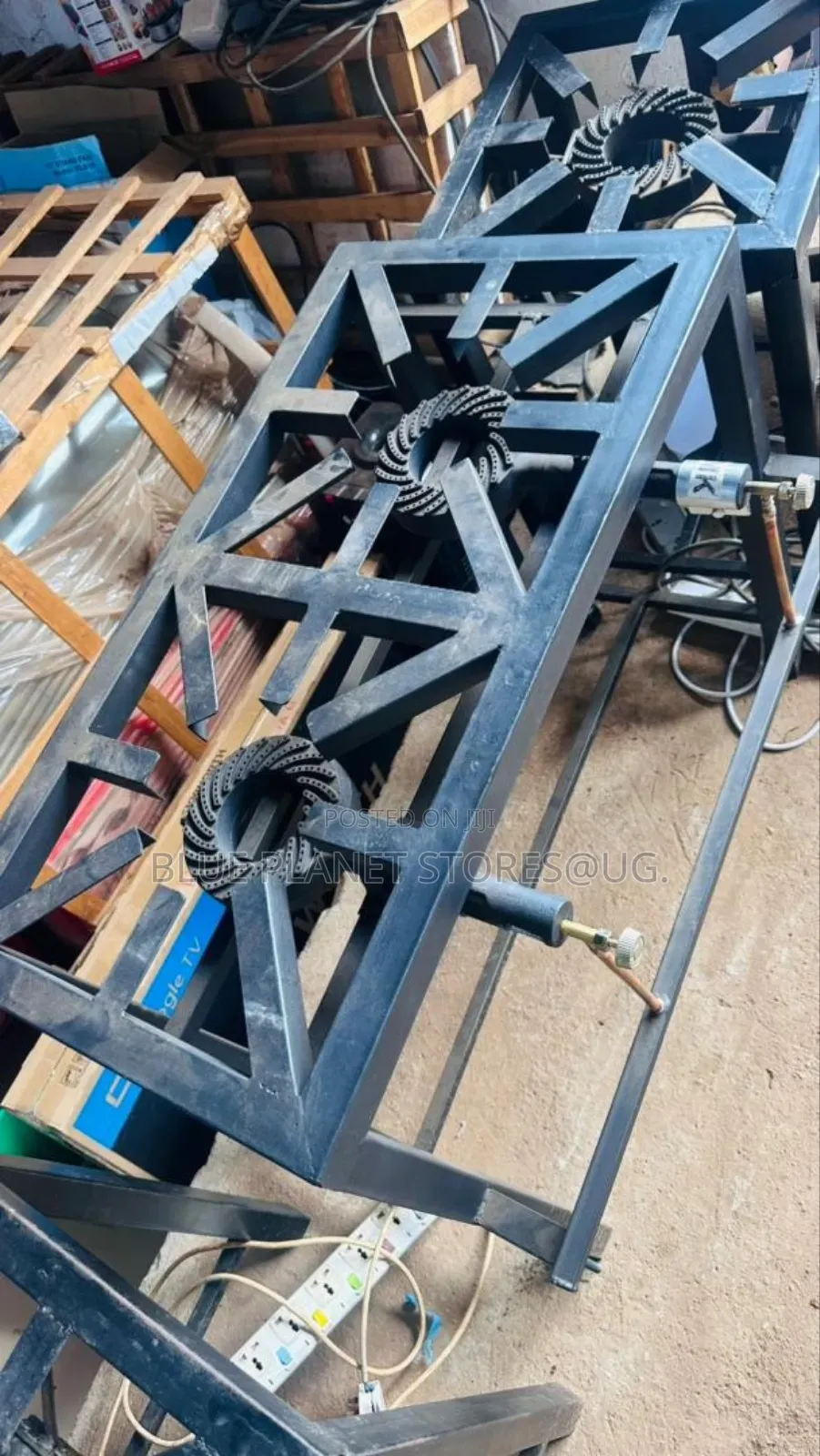 Commercial/Industrial Double Gas Burners \\ Metallic Body