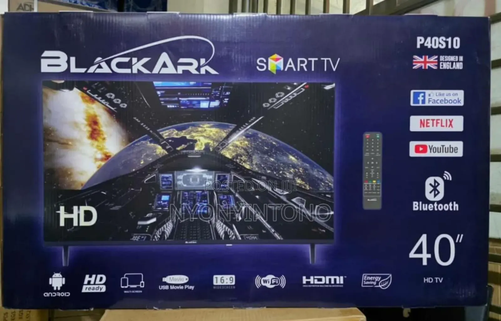 Black Ark 40" Smart Android Plus Bluetooth Tv.