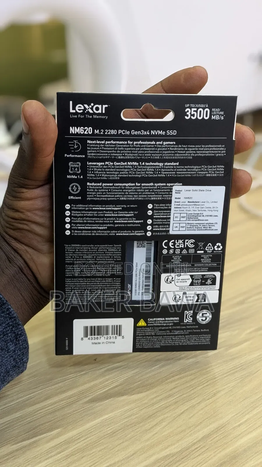 Lexar Nm620 Gen3x4 512gb