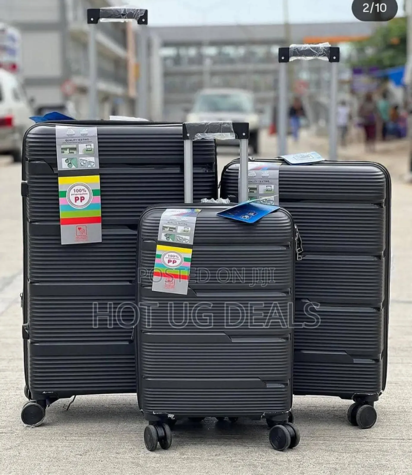 Set Of 3 In 1 Pure Rubber Unisex Waterproof Travel Suitcase
