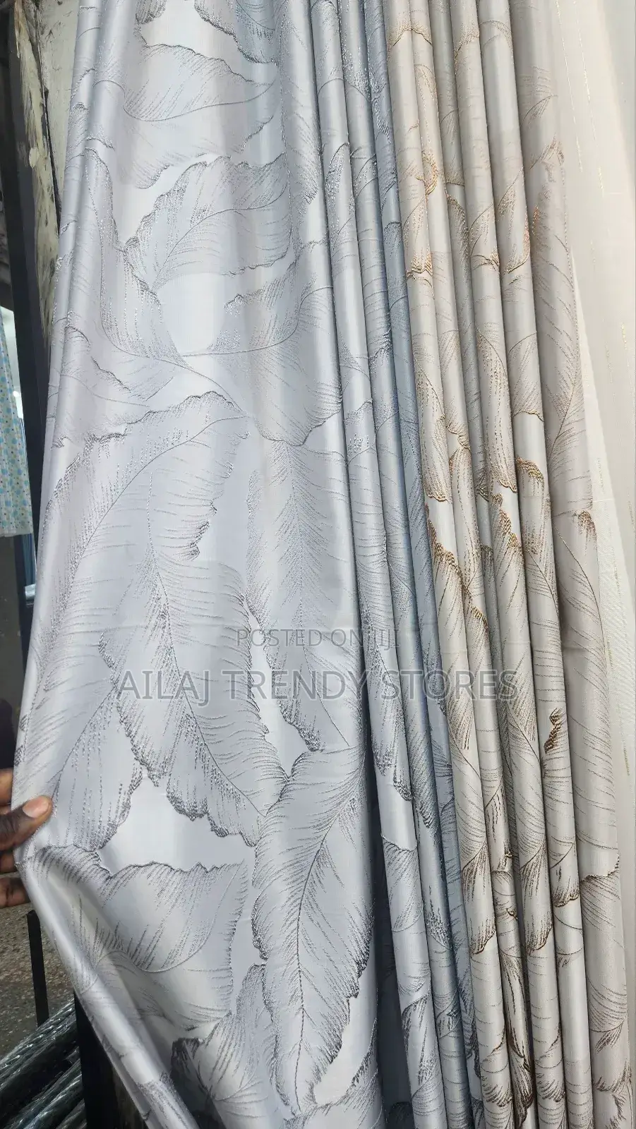 Palm Leafy Curtains Per Metre