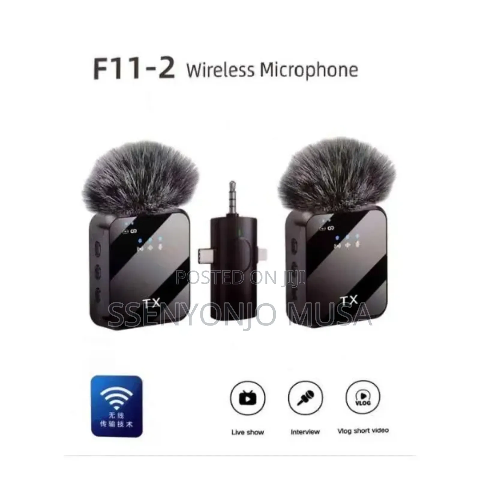 F11-2 3-in-1 Wireless Microphone With Noise Cancellation